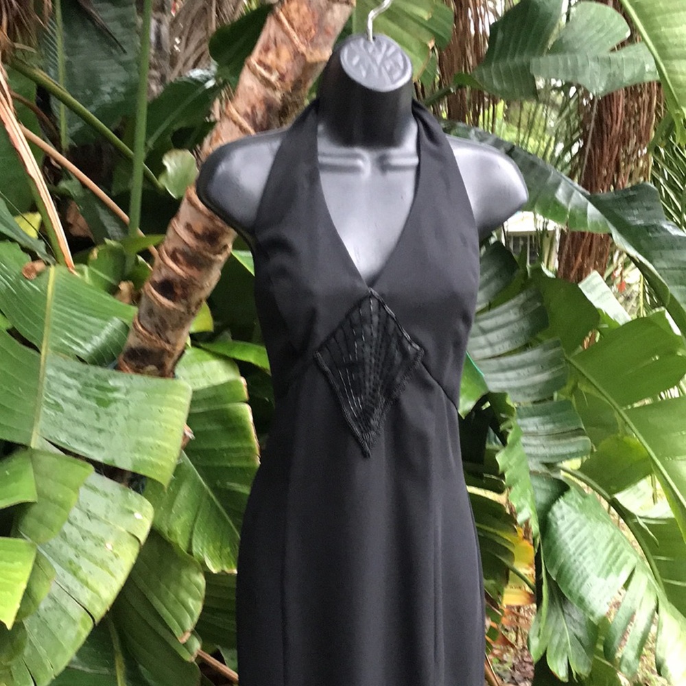 Vintage Fabiana halter Column with high slit